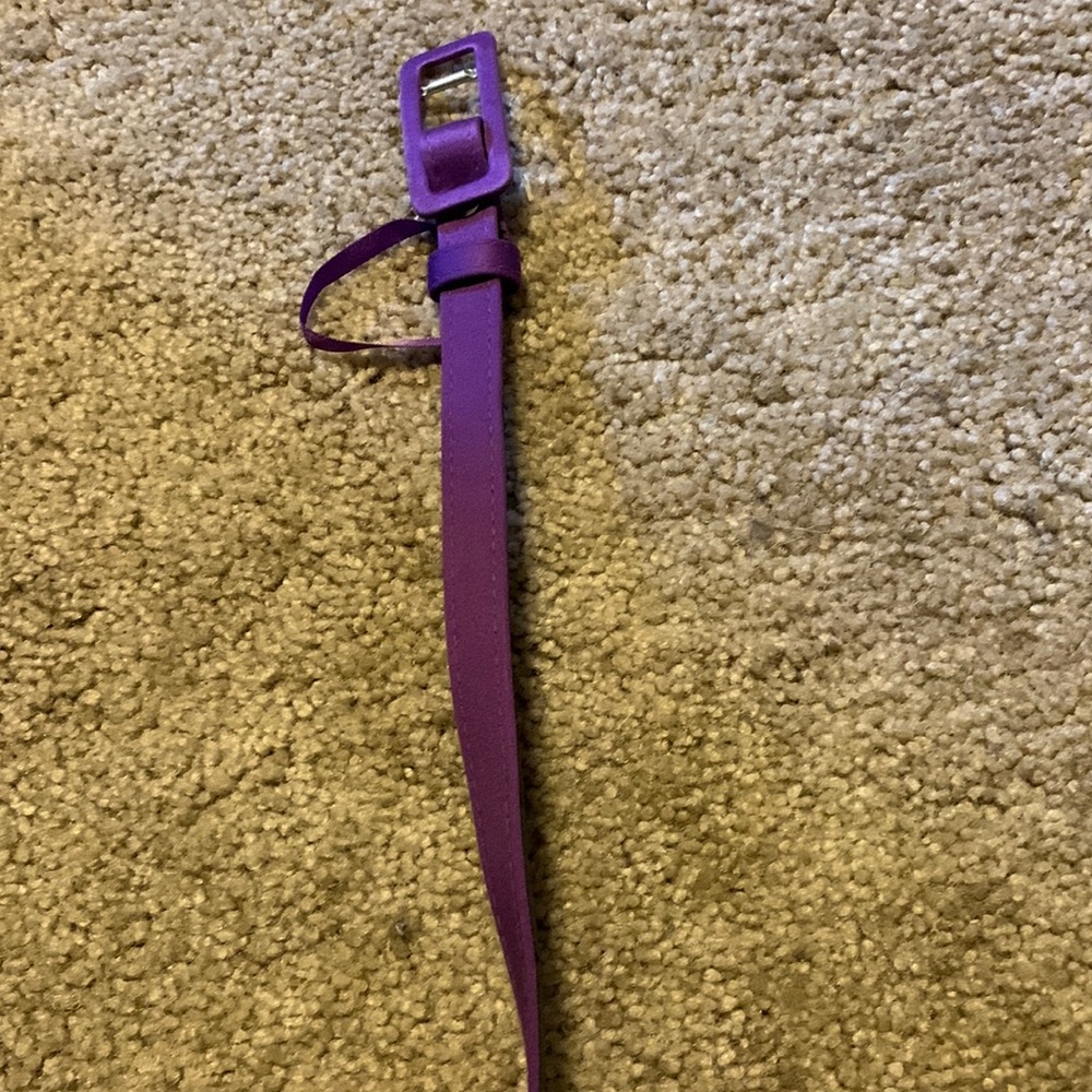 WHBM Reversible Black and Purple Belt, Size 0